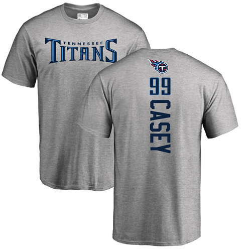 Tennessee Titans Men Ash Jurrell Casey Backer NFL Football #99 T Shirt